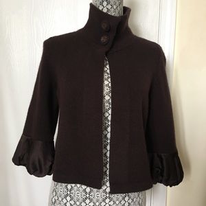 White + warren brown cashmere sweater